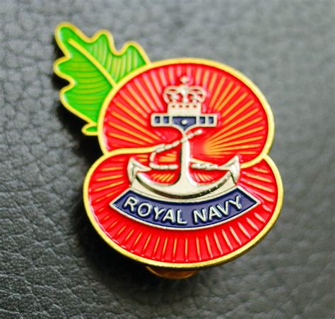 Hm Royal Navy British Veteran Red Poppy Day Enamel Pin Lapel Etsy