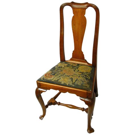 American Queen Anne Period Walnut Sidechair Boston Origin Cabriole Legs Pad Feet For Sale At 1stdibs