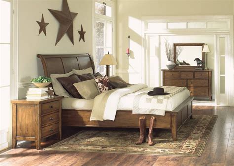 Aspenhome Cross Country Sleigh Bedroom Set In Saddle Brown