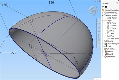 Solved Elliptical Hemisphere Dome Autodesk Community