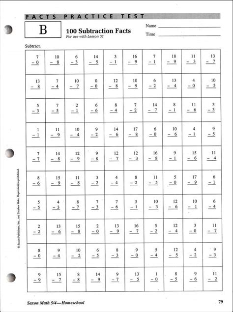 Math 5/4 Homeschool Tests and Worksheets (3rd Edition) | Saxon