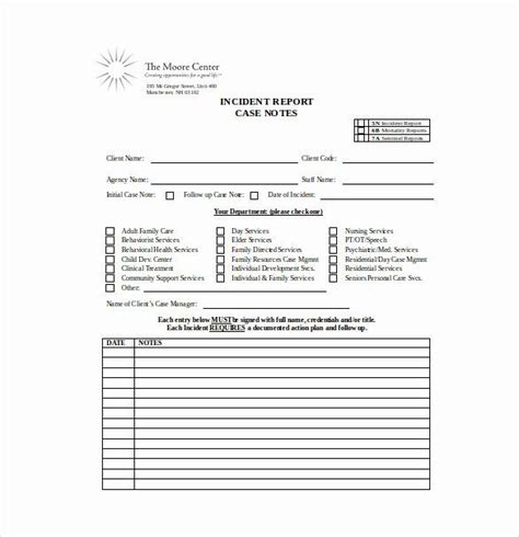 Case Notes Social Work Template - Sampletemplate.my.id