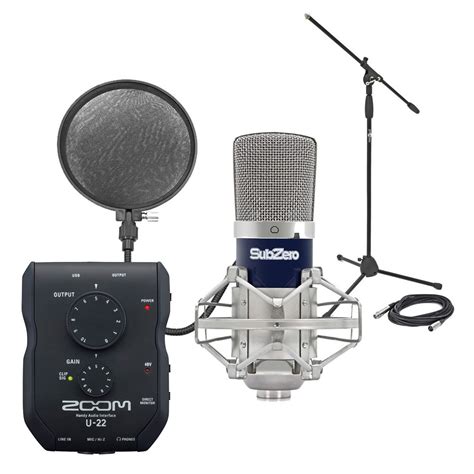 Zoom U22 Usb Interface And Subzero Szc 400 Condenser Microphone Pack At
