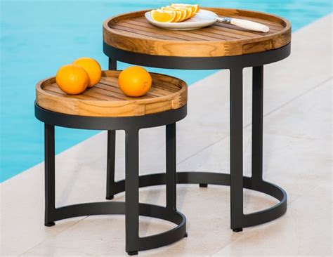 Aaron Round Nest Side Table Metro Couture Outdoor