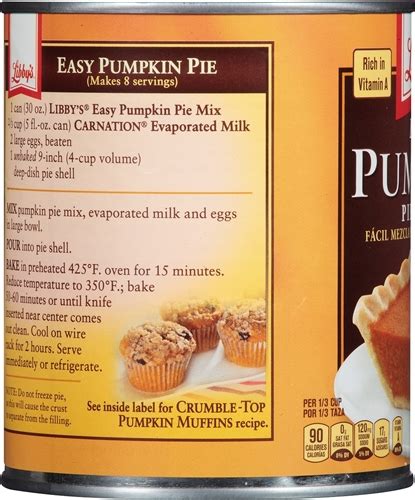 Check spelling or type a new query. Libby Easy Pumpkin Pie Mix - 30 Oz.