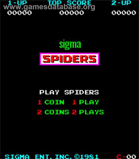 Spiders Arcade Games Database