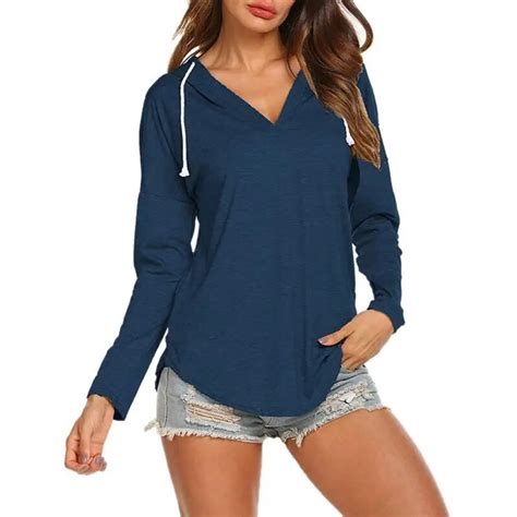 Hot Sale Solid Color Hoodie Tops Women Autumn Plus Size Sexy Hooded