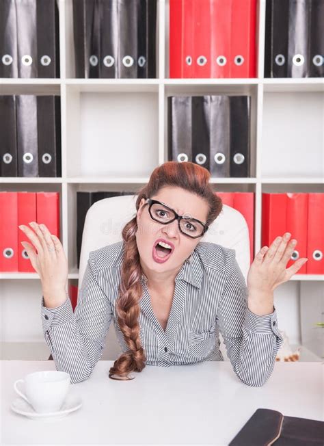 Angry Business Woman Boss Stock Photo Image Of Adult 92116856