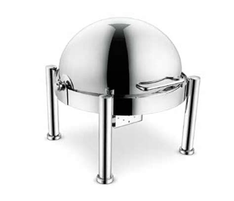 Stainless Steel Round Roll Top Chafing Dish With Pipe Legs Capacity 7