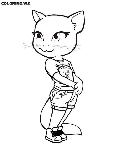 Talking Tom 05 Cartoon Coloring Pages Coloring Pages Princess