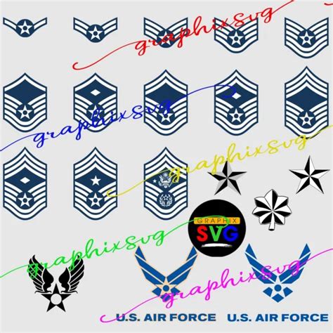 Us Air Force Enlisted Rank Insignia Svg United States Air Force