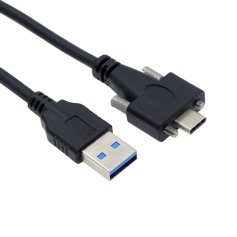 Cy Usb 31 Type C Dual Screw Locking To Standard Usb30 Data Cable 12m
