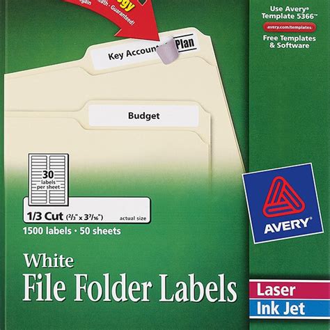 Avery White File Folder Labels 5366 Avery Online Singapore