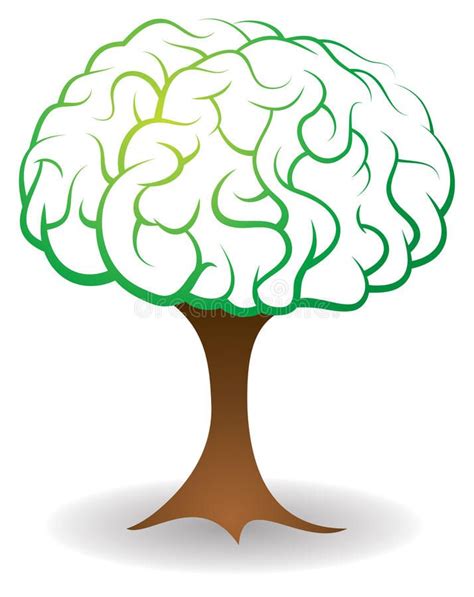 Brain Tree A Brain Tree Illustration With A Information Or Knowledge