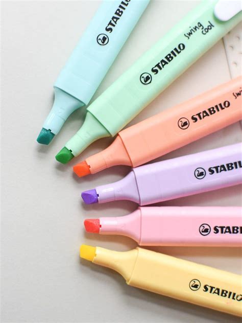 Stabilo Swing Cool Pastel Highlighters Etsy