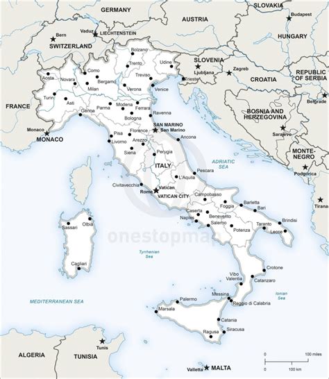 Map Of Italy Political In 2019 Free Printables Italy Map Map Of