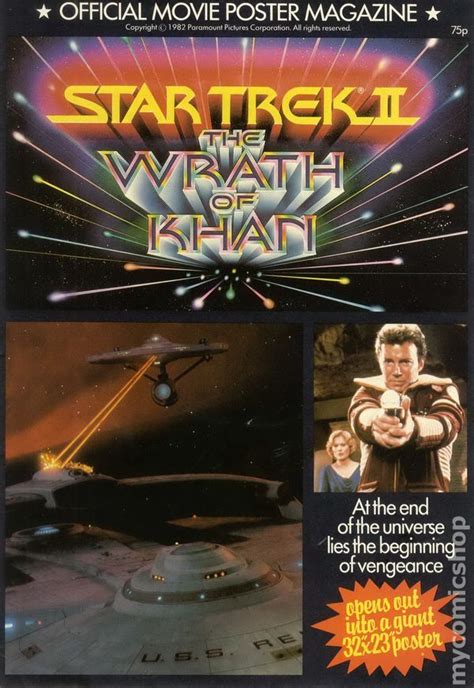 Star Trek Ii The Wrath Of Khan Official Movie Poster Magazine 1982