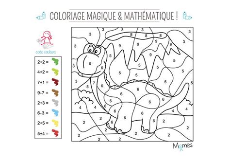 Voir plus d'idées sur le thème coloriage magique 6 coloriages magiques d'abeille pour travailler le dénombrement de collections et la reconnaissance des chiffres (1 à 4 ou 5 à 9). Coloriage magique et mathématique : le dinosaure | MOMES.net