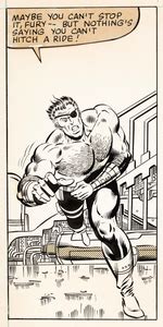 Hake S Captain America Mike Zeck Comic Page Original Art
