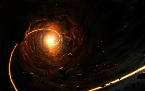 Outer Space Galaxies Planets Black Hole Wallpaper 1920x1200 17751