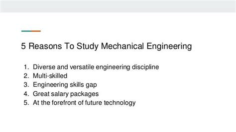 5 Reasons To Study Mechanical Engineering