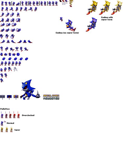 Metal Sonic Rebooted Metal Sonic Sprite Sheet By Loratwolf46 On