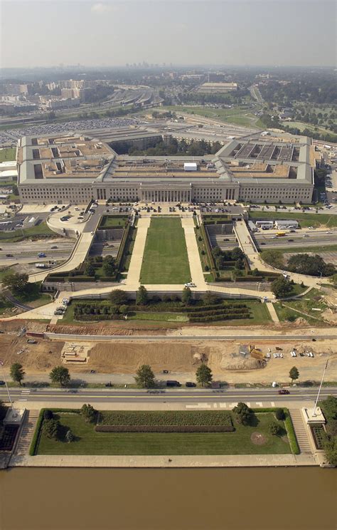 Aerial View Of The Pentagon From The Potomac River Entrance At