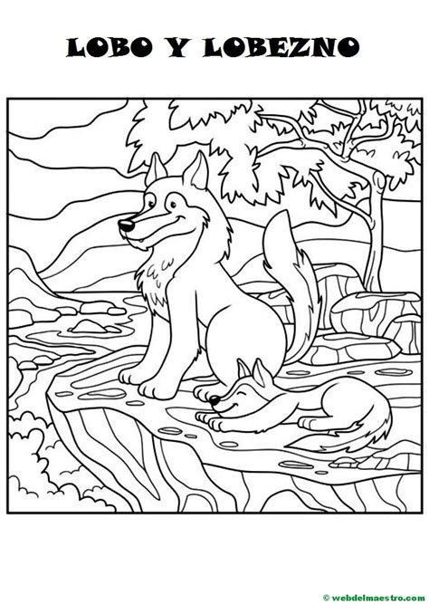 Dibujos para pintar | Animales y sus crías - Web del maestro