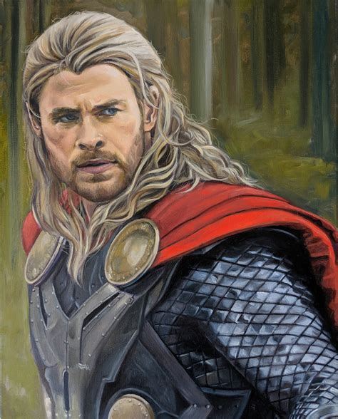 Thor Marvel Marvel Painting Thor Oil Painting Marvel Art Etsy Uk