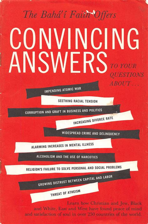 convincing answers bahaiworks a library of works about the bahá í faith