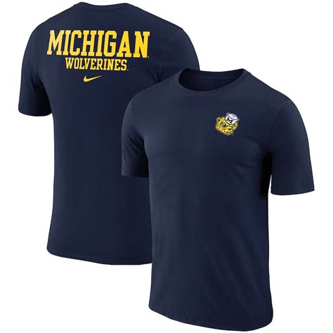 Michigan Wolverines Nike Performance Cotton Retro T Shirt Navy