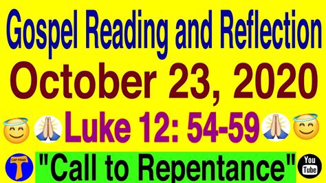 Daily Gospel Reading And Reflection Catholic October Youtube
