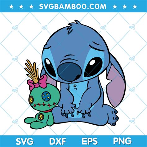 Sad Stitch And Scrump Svg Disney Lilo And Stitch Svg