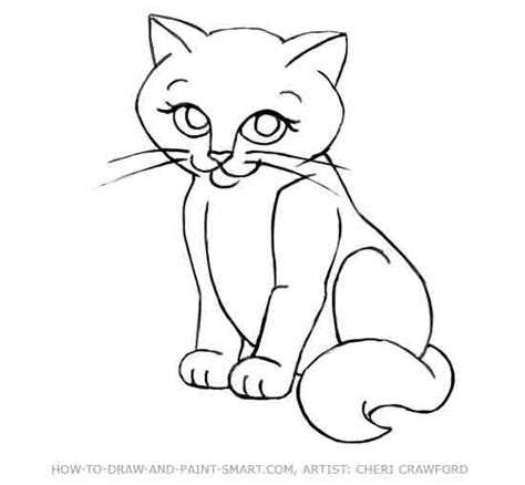 This is easy pictures to draw, and let's get started. Cat Drawings - Cliparts.co