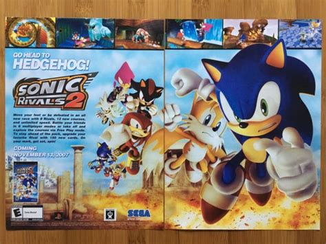 Sonic Rivals 2 Psp 2007 Vintage Poster Ad Art Print Sega Hedgehog