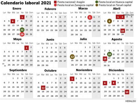 Hoy Es Festivo En España 2021 Calendario Laboral De Aragon 2021 En