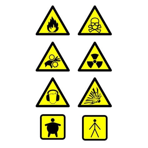 Hazard Warning Signs Vector Image Free Svg