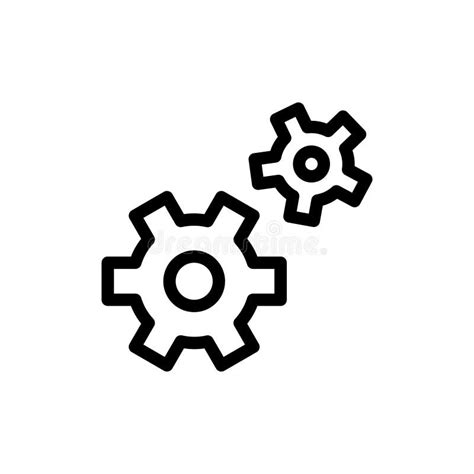 Setting Gears Icon For Configuration Stock Vector Illustration Of