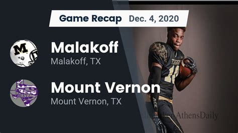 Malakoff Hs Football Video Recap Malakoff Vs Mount Vernon 2020