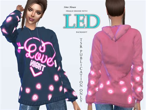 The Sims Resource Female Hoodie With Led Heart