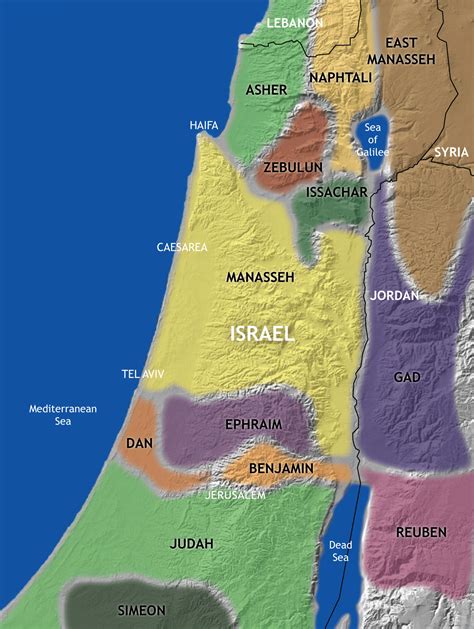 The Biblical Map Of Israel Discovering The Land Of The Bible Map Of
