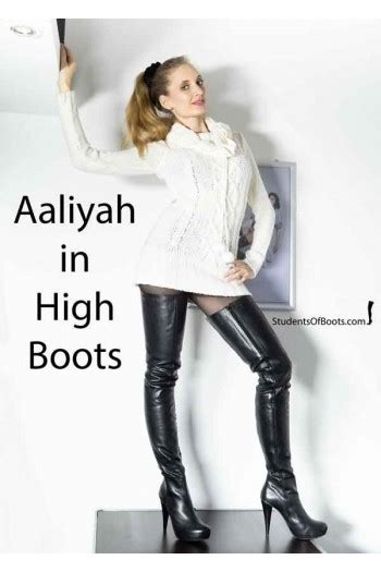 Leather Boots Black Aaliyah Highheels