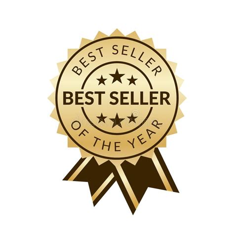 Best Seller Badge Logo Icon Vector Golden Color Best Seller Label