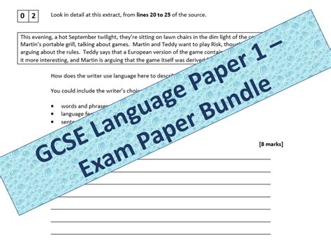 Aqa Gcse English Language Paper 1 Exam Paper Bundle Teaching Resources