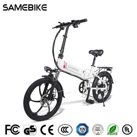 Eu Warehouse Stock Samebike 20lvxd30 Ii Folding Electric Bike 32kmh Smart Bicycle 48v 104ah
