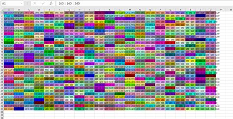Excel Vba Color Code List Colorindex Rgb Color Vb Color Riset