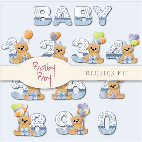Scrap Dot Freebies Baby Boy Kit
