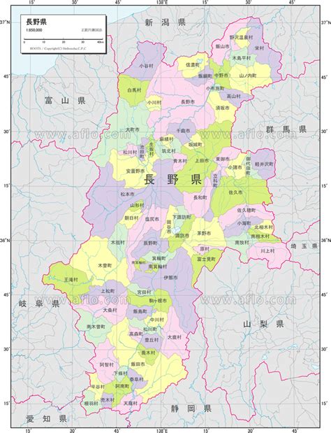 The site owner hides the web page description. 長野県 行政区分図 | ベクター地図素材のダウンロード販売 ...