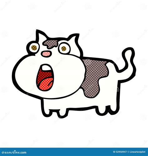 Comic Cartoon Shocked Cat Stock Illustration Illustration Of Comic