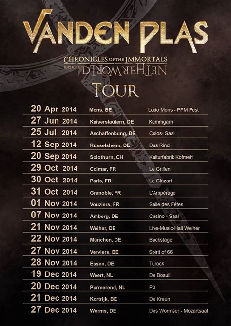 netherworld tour dates vanden plas official homepage germanys leading prog metal band